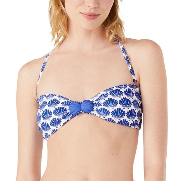 kate spade Other - Kate Spade New York Blue Beryy Seashell Swim Padded Bra Size Large NWT